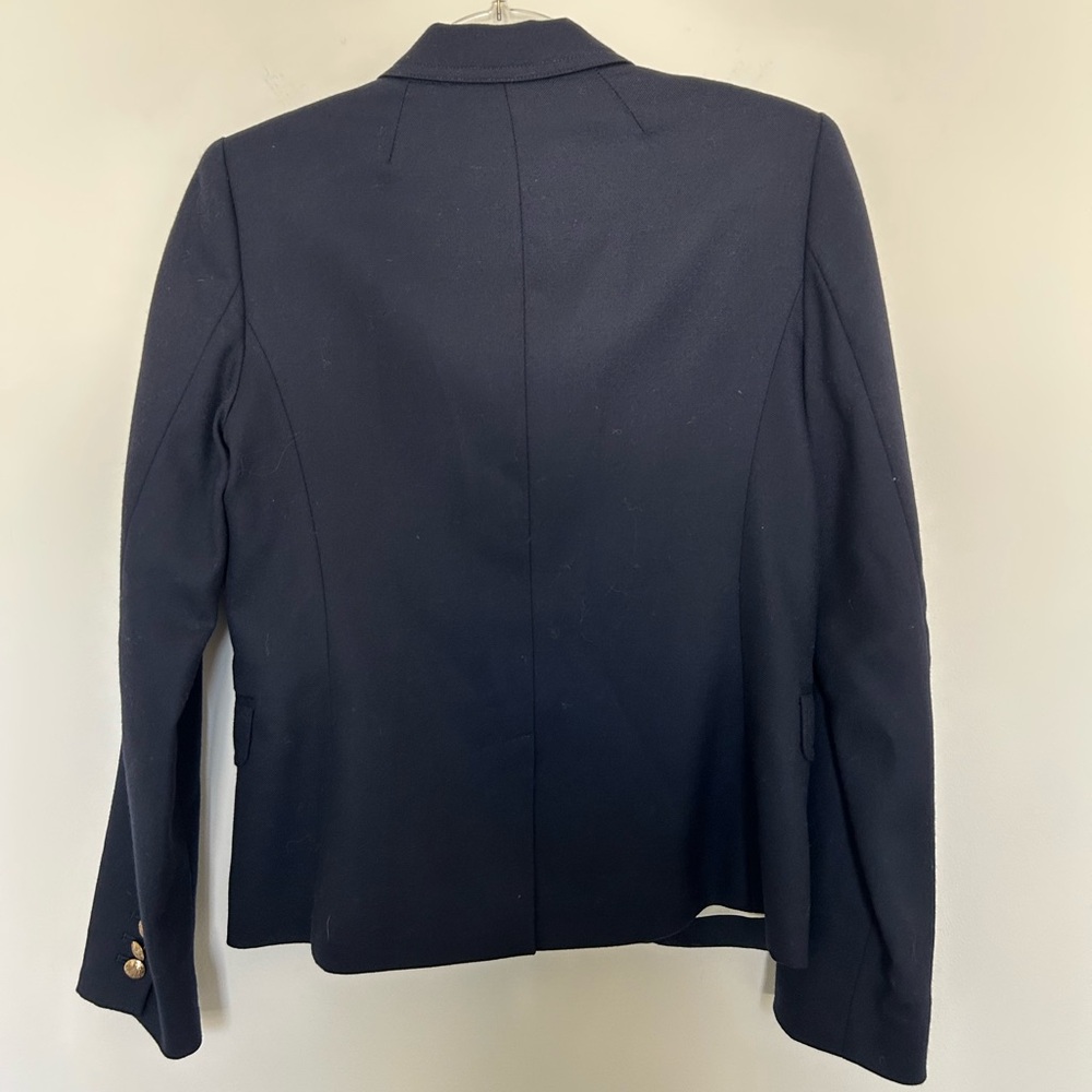J. Crew Schoolboy Blazer‎ Wool Size 4 Navy with Gold Buttons - Picture 4 of 6